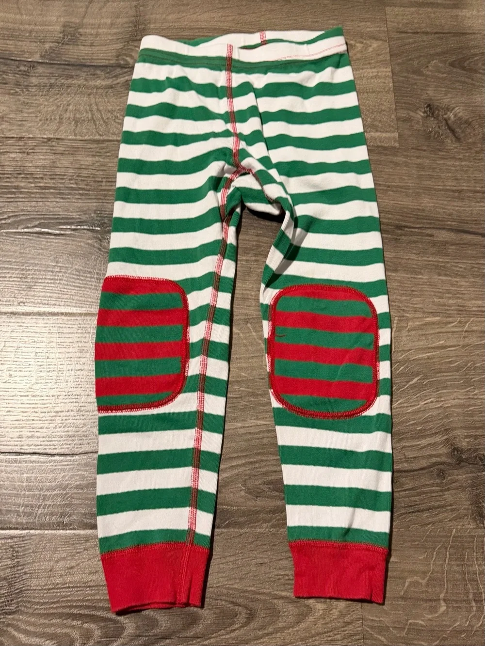 Hanna Andersson Red & Green Striped Kids Pajama Set Size 4